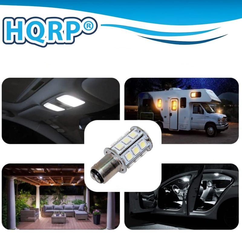 Hqrp Ba15d Bayonet Base 24leds Dual Contact Smd Led Marine Boat Bulb For 1154 2057 2357 2397 3497 1016 1034 7528 Replacement