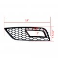 Leemas Pair Black Lh Rh Front Lower Bumper Fog Light Lamp Assembly Trim Bezel Cover Compatible With 2013 2014 2015 2016 Audia4