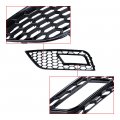 Leemas Pair Black Lh Rh Front Lower Bumper Fog Light Lamp Assembly Trim Bezel Cover Compatible With 2013 2014 2015 2016 Audia4