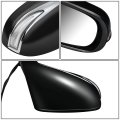 Auto Dynasty Lx1321135 Factory Style Passenger Right Side Mirror Manual Folding Power Adjust Heated Glass Turn Signal Puddle
