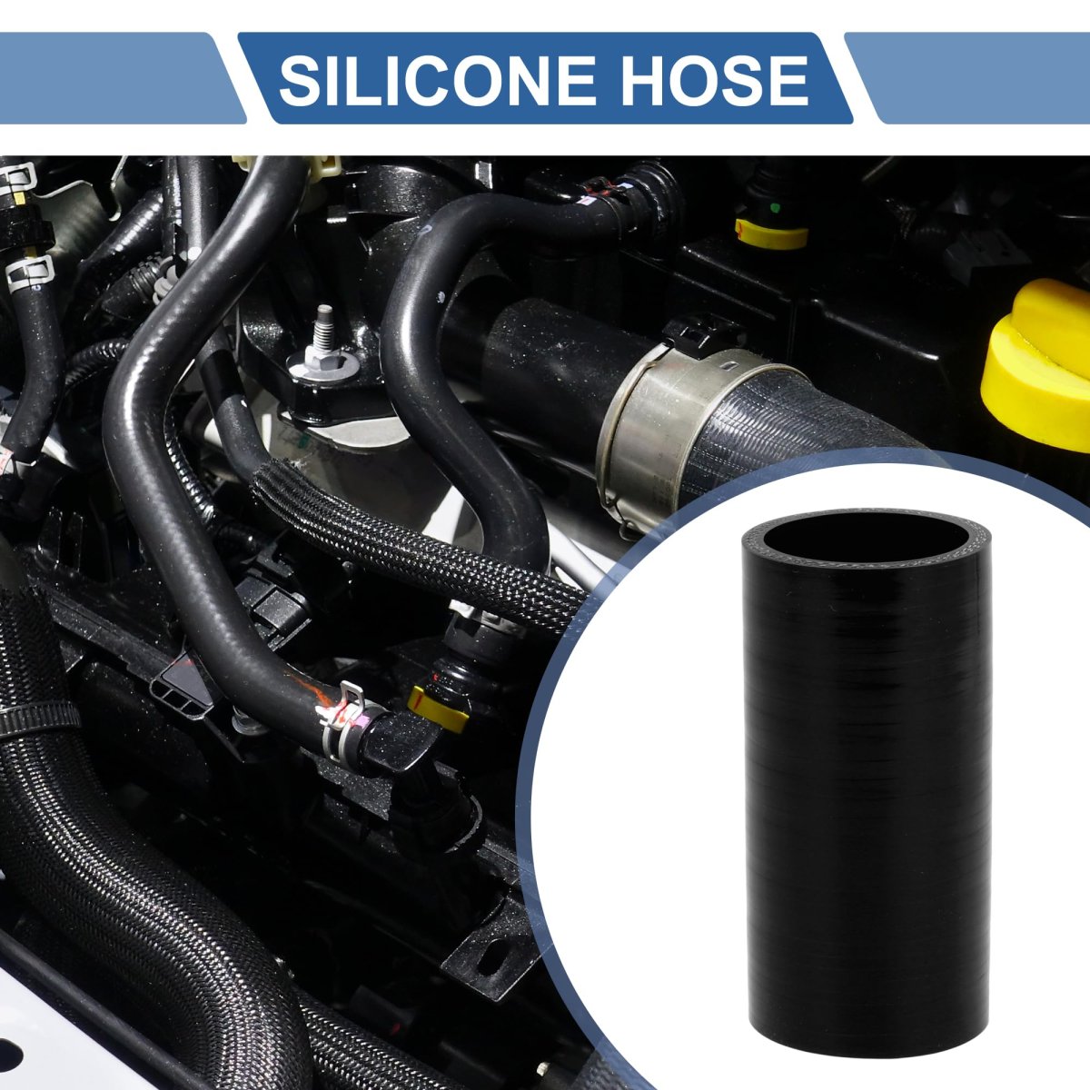 1 Pcs Straight Coupler Silicone Hose 40mm 57 Id 100mm 3 94 Length 0 Degree Car Coolant 3-ply 4mm Thickness Air Intake Turbo