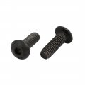 Uxcella 4pcs M4x12mm 10 9 Grade Hex Socket Reverse Left Hand Thread Screw Bolt Black
