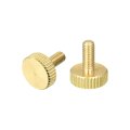 Knurled Thumb Screws M4x10mm Flat Brass Bolts Grip Knobs Fasteners For Pc Electronic Mechanical 2pcs 