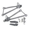 Rider And Passenger Footrest Foot Pegs Bracket Fit For Kawasaki Ninja Zx636 2013 2018 Zx6r 2009 Silver Aluminum Alloy