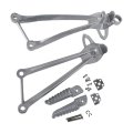 Rider And Passenger Footrest Foot Pegs Bracket Fit For Kawasaki Ninja Zx636 2013 2018 Zx6r 2009 Silver Aluminum Alloy
