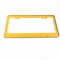 Uframe Stainless Steel License Plate Frame Holder 2 Screw Holes W Adjustable Space Yellow