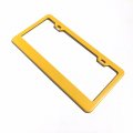 Uframe Stainless Steel License Plate Frame Holder 2 Screw Holes W Adjustable Space Yellow