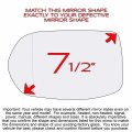 Driver Left Side Mirror Glass Assembly With Plastic Back Plate Non-heated Compatible Honda 2012-2016 Crv 2016-2020 Hrv