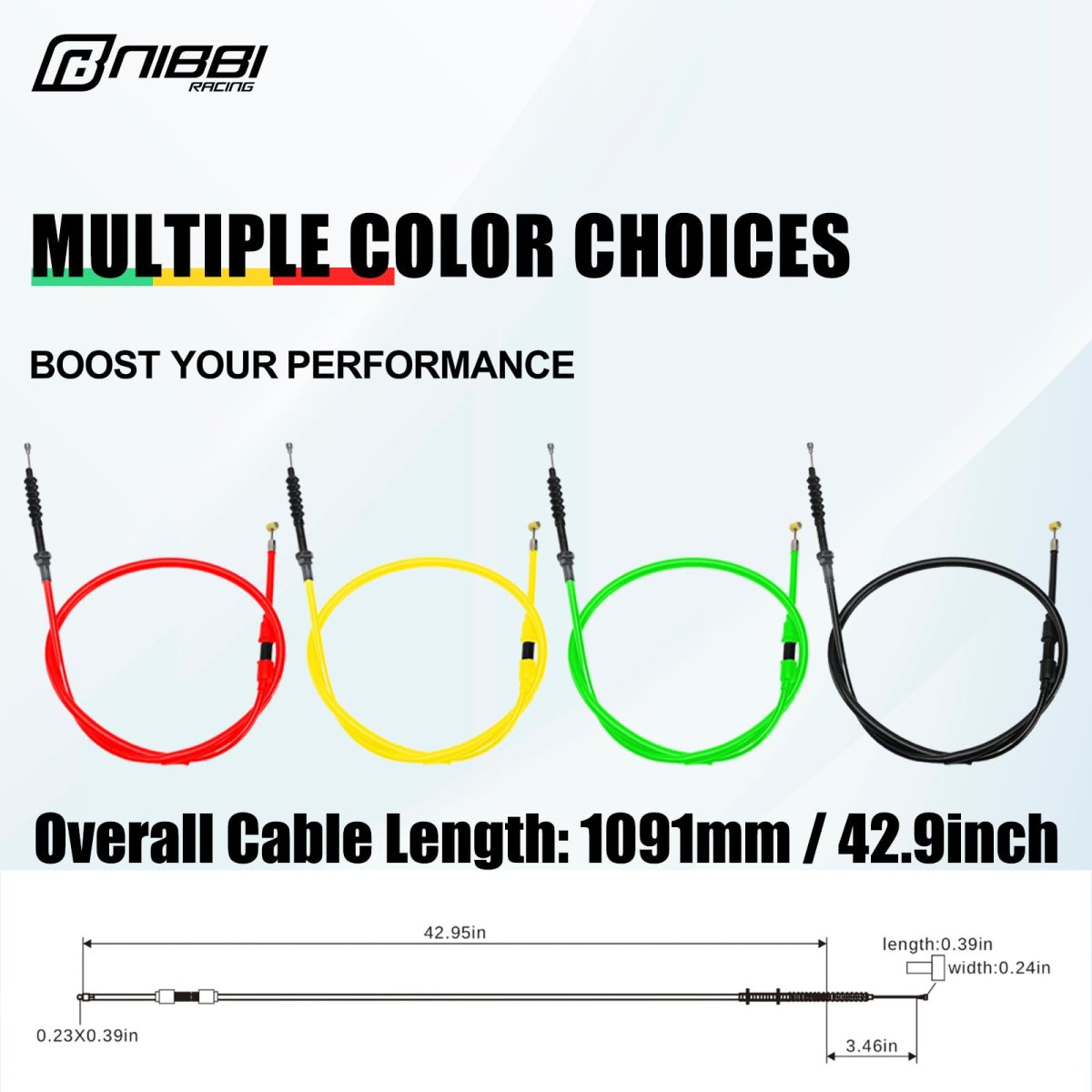 Nibbi Replacement Clutch Cable Dirt Bike Mini Pit Motorcross Motorcycle For Nc Engine 110cc 125cc 200cc 250cc Yellow