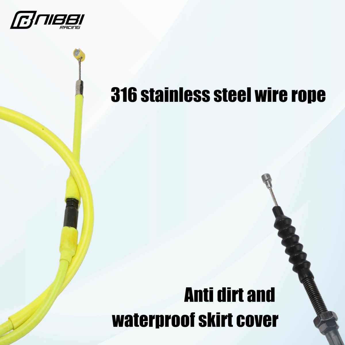 Nibbi Replacement Clutch Cable Dirt Bike Mini Pit Motorcross Motorcycle For Nc Engine 110cc 125cc 200cc 250cc Yellow