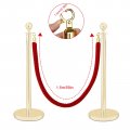 4pack Red Velvet Stanchion Rope 5 Feet Crowd Controls Barrier Rope For Movie Theaters Grand Openings Hotels