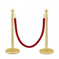 4pack Red Velvet Stanchion Rope 5 Feet Crowd Controls Barrier Rope For Movie Theaters Grand Openings Hotels