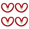 4pack Red Velvet Stanchion Rope 5 Feet Crowd Controls Barrier Rope For Movie Theaters Grand Openings Hotels