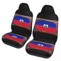 Brick Wall Haiti Flag Car Front Seat Covers Set Of 2 Washable Breathable Vehicle Cushion Protector For Sedan Truck Automotive