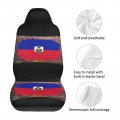 Brick Wall Haiti Flag Car Front Seat Covers Set Of 2 Washable Breathable Vehicle Cushion Protector For Sedan Truck Automotive