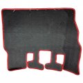 Fridayparts Cab Floor Rubber Mats Compatible For Kobelco Excavator Sk-8 Series Sk75-8 Sk140-8 Sk210-8 Sk350-8 Replacement Red