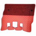 Fridayparts Cab Floor Rubber Mats Compatible For Kobelco Excavator Sk-8 Series Sk75-8 Sk140-8 Sk210-8 Sk350-8 Replacement Red