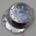 Httmt- Chrome W White Led Sequential Engine Clutch Cover Compatible With Suzuk 99-20 Gsxr1300 Hayabusa P N Mt313-001a-lrt-cd