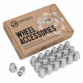 Stancemagic 20 Pcs Silver Chrome Mag Style Lug Nuts With Washer 12mm X 5 12x1 Threads 1 Length 21mm 13 16 Hex Compatible 5-lug