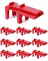 Ball Valve Lockout Safety Lock 1 2-1 2 Diameter 10 Pack Red 