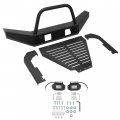 Hecasa Front Winch Bumper W 2 18w Led Lights Compatible With 2010-2021 Polaris Ranger 400 500 800 Mid Size 570 Full Mid