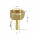 Uxcell Brass Barb Hose Fitting Connector Adapter 8mm Barbed X 1 2 Pt Female Pipe 5pcs
