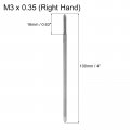 Uxcell Metric Thread Tap M3 X 0 35 H2 100mm Extra Long Straight Flute Screw Milling Machine Taps Threading Tapping Repair Tool