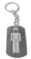Shinto Religious Symbol Logo Metal Ring Keychain Stainless Steel Diamond Engraved Silver Chrome Key Chain 2 In X 1 Large Modern 
