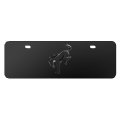 Ford Bronco 3d Black Logo On 12 X 4 25 European Look Half-size Stainless Steel License Plate Official Licensed 