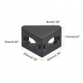 Uxcell 8pcs Inside Corner Bracket Gusset 20x20x17mm 2020 Angle Connectors For Series Aluminum Extrusion Profile Black