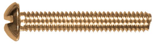 6-32 X 1 25 In Round Slotted Machine Screws Brass 24 Pack Model 1991