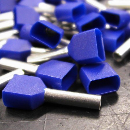 Weidmuller 9004740000 H 2 5 20 Insulated Wire Ferrules Blue Dual-wire