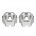 Uxcell M20 X 5mm Pitch 304 Stainless Steel Slotted Hex Nuts Pack Of 2