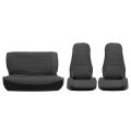 Seat Covers Set For 1976-1985 Jeep Cj7 Cj8 And Early Yj Up To 1990 Front Rear Cover Synthetic Leather Black