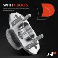 A-premium 2 X Rear Wheel Bearing And Hub Assembly With Abs Ring 4-lug Compatible Honda Accord 1994 1995 1996 1997 L4 2l Brakes