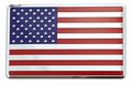 Usa American Embossed Metal Flag For Cars Trucks 3 12 X 2 Color 