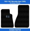 Carpet Front Floor Mats Black For Mercedes-benz 230sl 1967 1966 1965 1964 1963 Includes Heel Pad