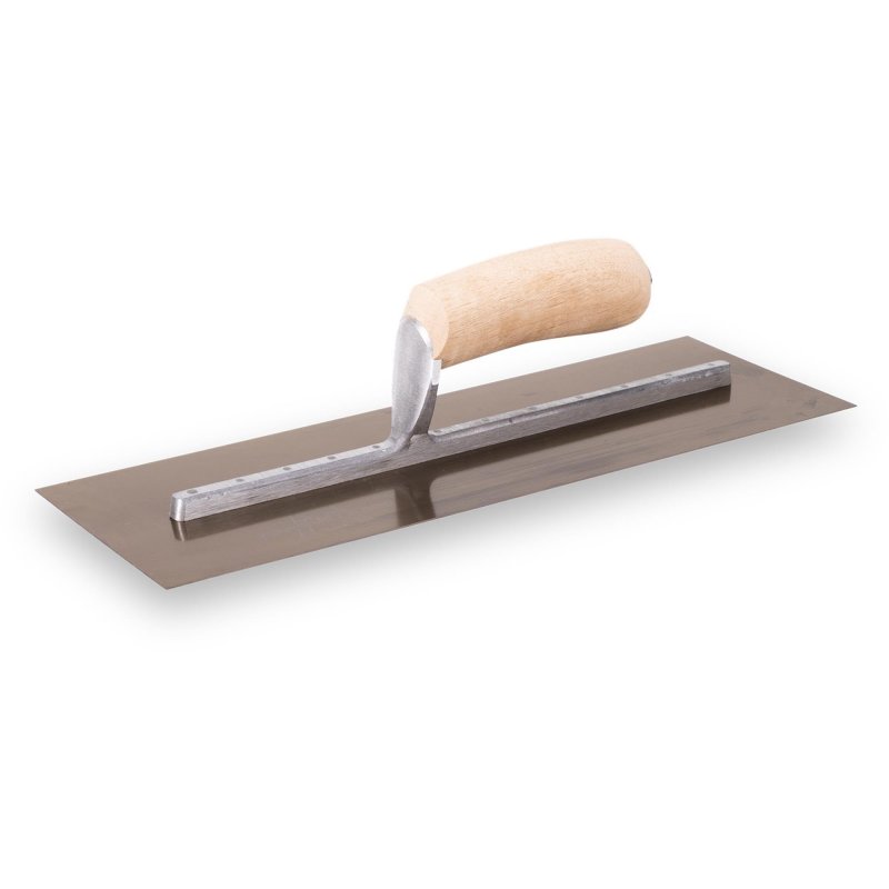 Curry Style Trowel 14x5 In For Plastering And Eifs Golden Stainless Steel Blade With Wood Handle 103cst