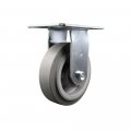 Heavy Duty Large Top Plate Thermoplastic Rubber Flat Tread Swivel Caster W 6 X 2 Gray Wheel 500 Lbs Capacity Caster Service 