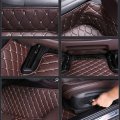 Custom Making Car Floor Mats For 99 Sedan Suv Sports Full Coverage Men Women Pads Protection Non-slip Leather Liners Brown
