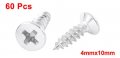 Uxcell 4mmx10mm Self Tapping Phillips Flat Head Sheet Metal Screws 60pcs
