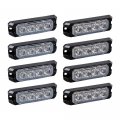 8x 4x White Amberx-led Sync Feature Ultra Slim Emergency Flash Strobe Light And 12x 24-led Round 4 4 Red 4 Yellow Turn Signal