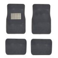 4 Pc Universal Fit Carpet Car Floor Mats Truck Suv With Hook Backing Vynl Heel Pad Charcoal 