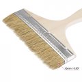 Uxcell 2pcs 7 Inch Paint Brush Natural Bristle Flat Edge With Wood Handle Wall Treatment Tool For Varnishes Glues