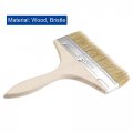 Uxcell 2pcs 7 Inch Paint Brush Natural Bristle Flat Edge With Wood Handle Wall Treatment Tool For Varnishes Glues