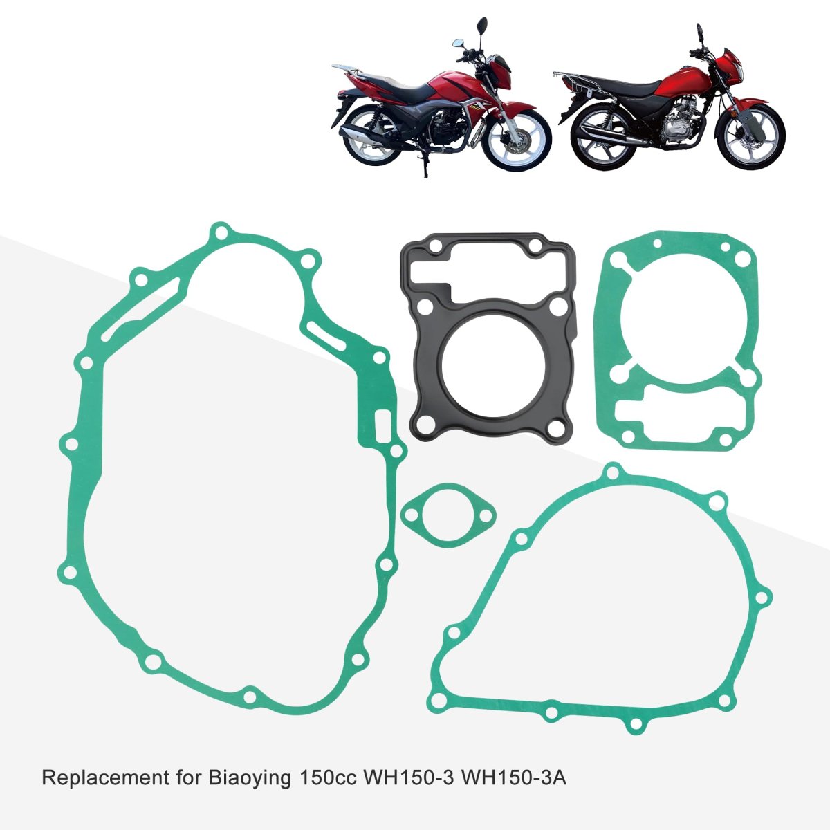 Motorcycle Complete Engine Gasket Kit Replacement For Biaoying 150cc Wh150-3 Wh150-3a