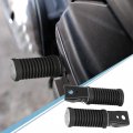 Uxcell 1 Pair 6mm 10mm Metal Motorcycle Folding Rearsets Rear Footrest Footpeg Pedal Peg Bike Bicycle Cycling Black