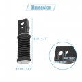 Uxcell 1 Pair 6mm 10mm Metal Motorcycle Folding Rearsets Rear Footrest Footpeg Pedal Peg Bike Bicycle Cycling Black