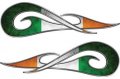 Weston Ink New School Tribal Car Truck Atv Or Motorcycle Flame Stickers Decal Kit With Irish Flag 