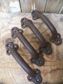 Set Of 4 Heavy Duty Vintage Rustic Style Cast Iron Gate Barn Shed Door Pulls Handles 9 75 Inch 